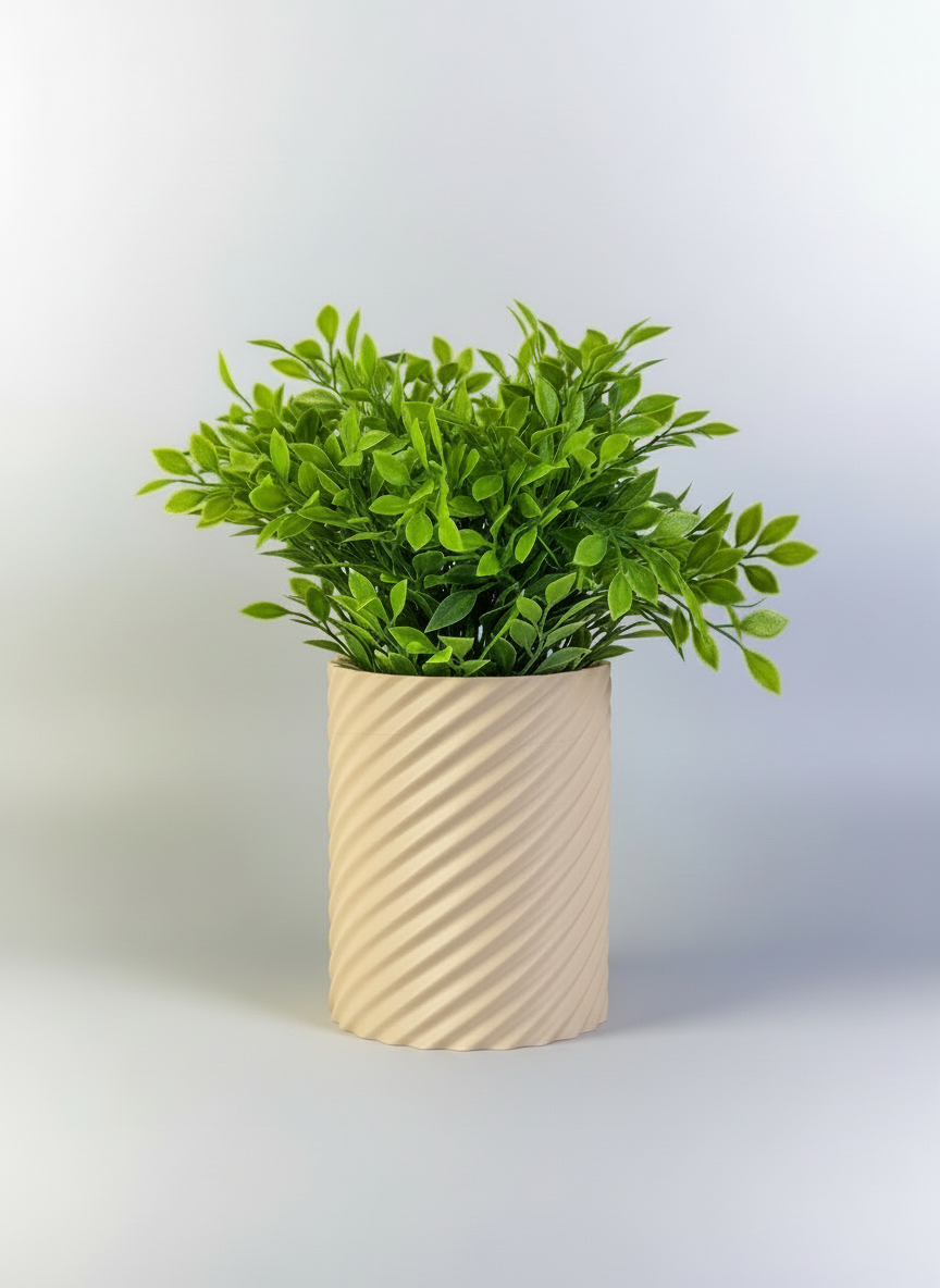 3D Printed Vases Decor Lamp Art - Indoor Vase "Silinda"