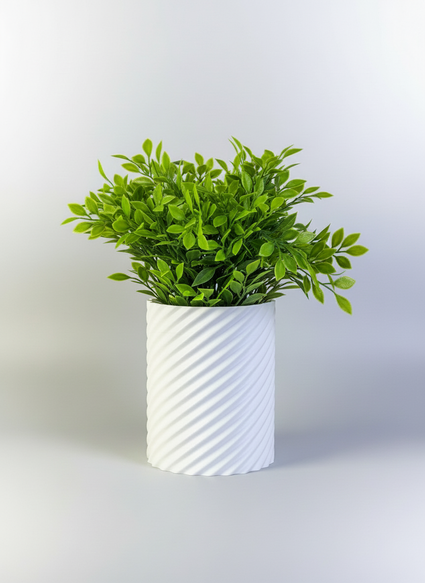 3D Printed Vases Decor Lamp Art - Indoor Vase "Silinda"