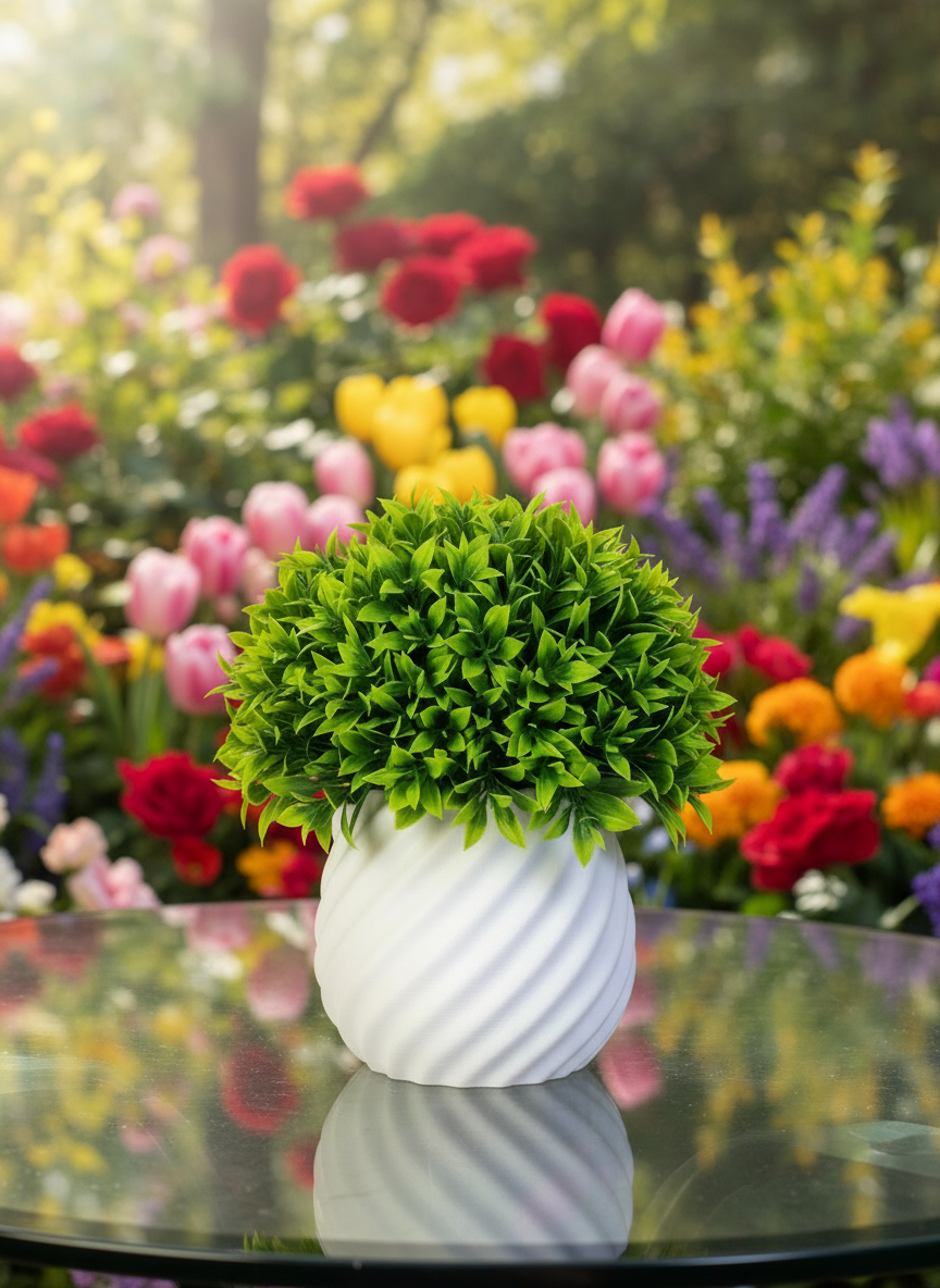 3D Printed Vases Decor Lamp Art - Outdoor Planter "Tyrus"